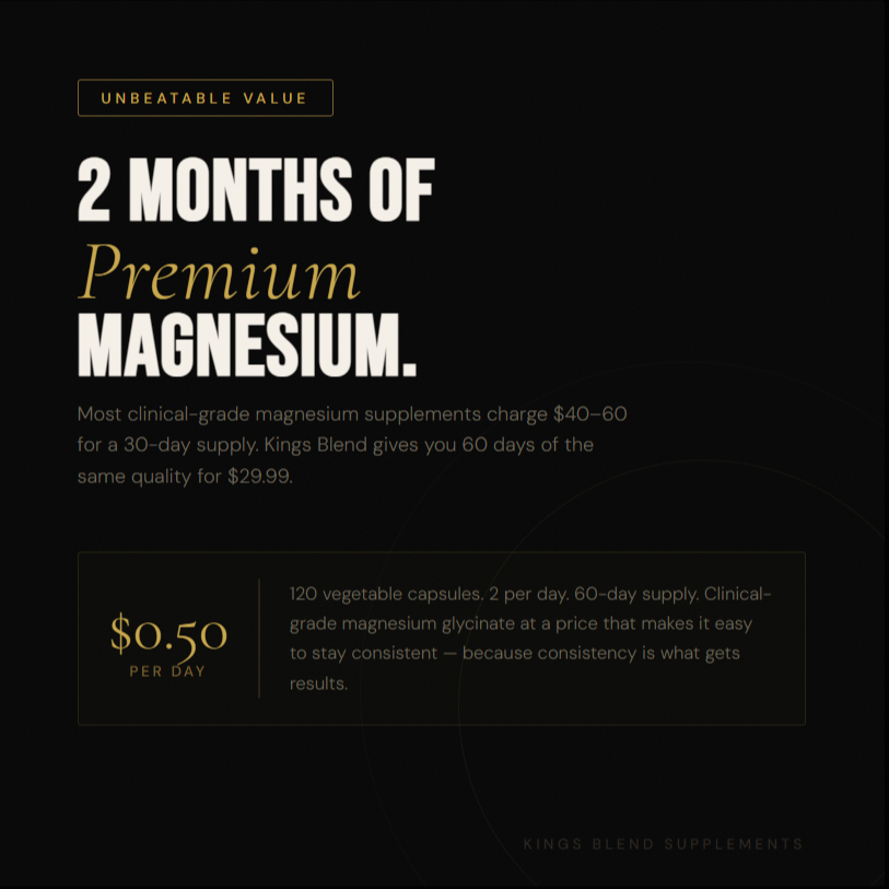 Premium Magnesium Supplement - 2 Bottles